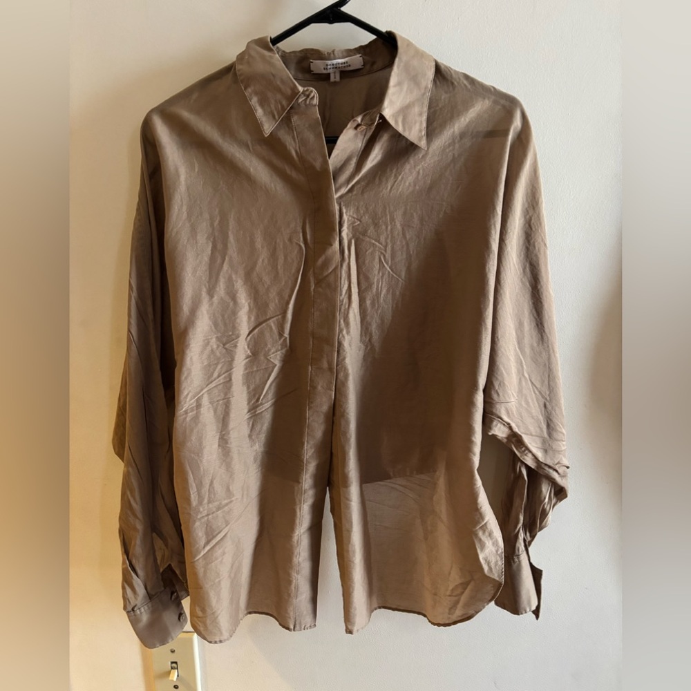 Dorothea Schumacher Tan Cotton Blouse 1